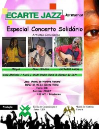 Poster: Maputo, 'Ecarte Jazz' at Museu de História Natural: A Special Concert of Solidarity by Mingas, Chicao Antonio, Hortêncio Langa and more...