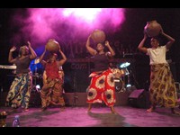 CCFM, March 2011:  Traditional, Mozambican dancing by Angélica, Carolina, Líria and Sofia. (Photo by Naita Ussene)